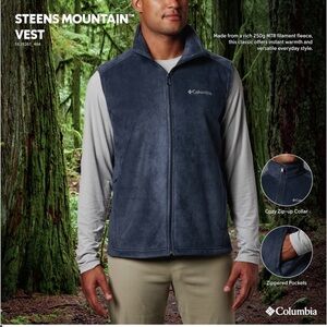 Columbia Men's Steen Mountain Blue Fleece Vest